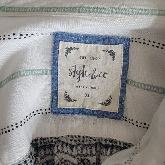 Style & Co Button Up Blouse. Size XL. - Picture 5 of 7